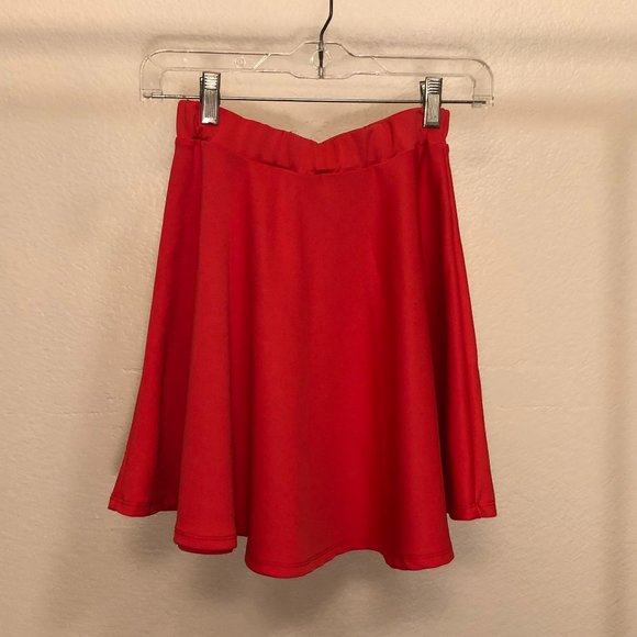 Dna Couture Red-Orange A-lne Skirt Small - Picture 1 of 4